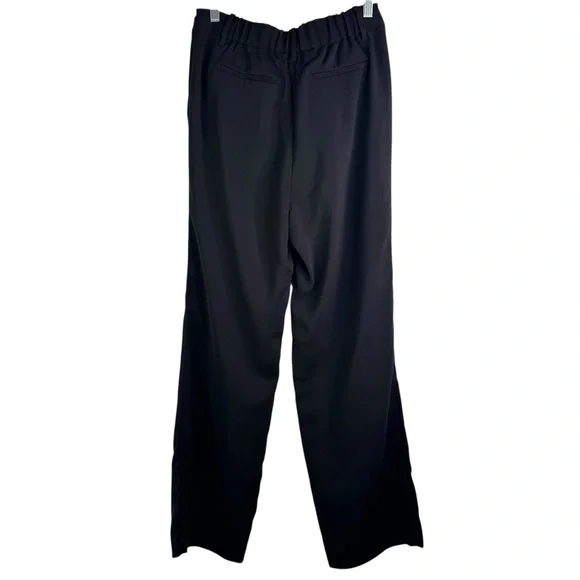 Quince Stretch Crepe Pleated Wide Leg Pants Elastic Career Trouser Work Pants 2 - Picture 10 of 16